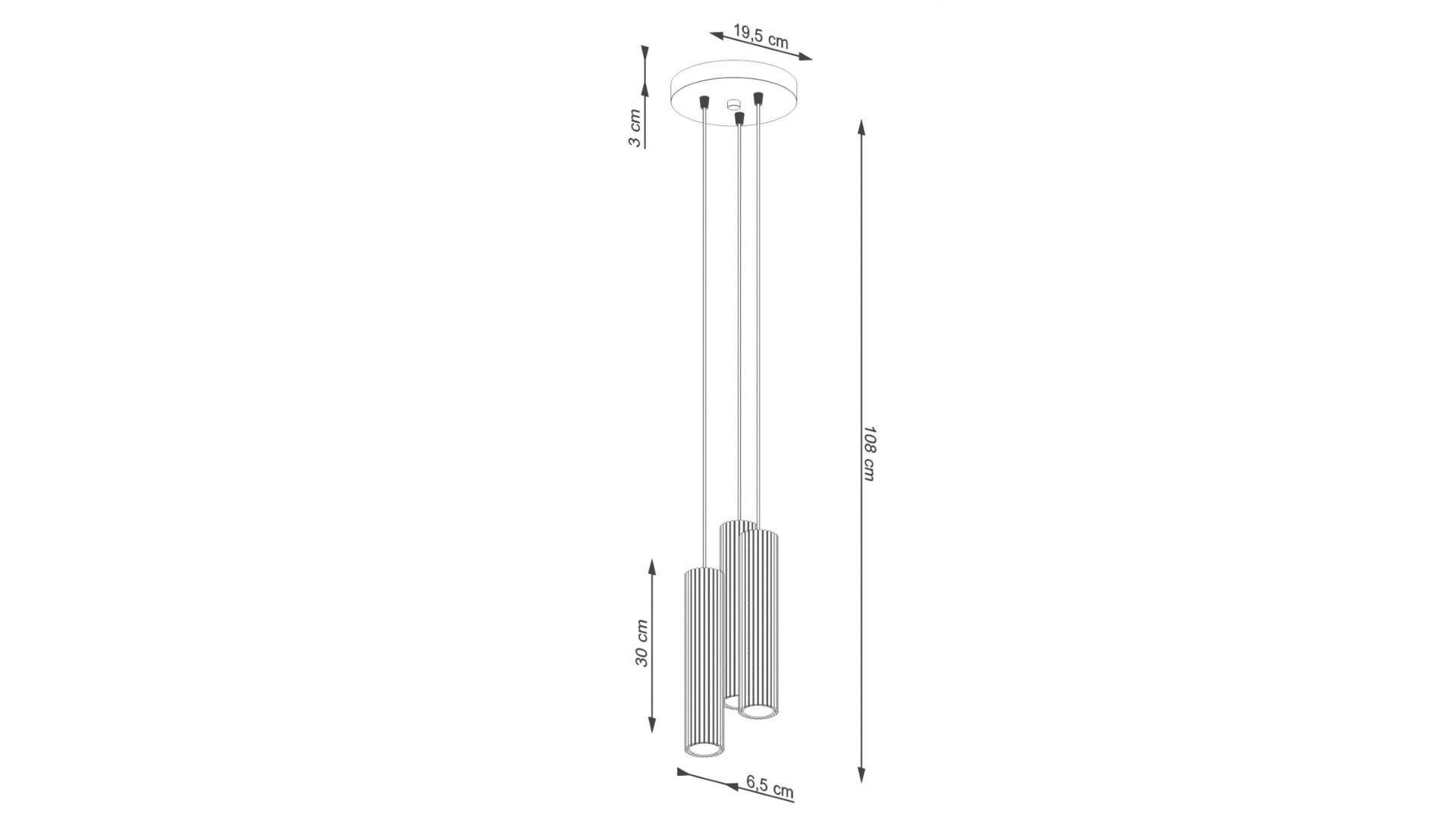 Lampa wisząca KARBON 3P biały Sollux SL.1538