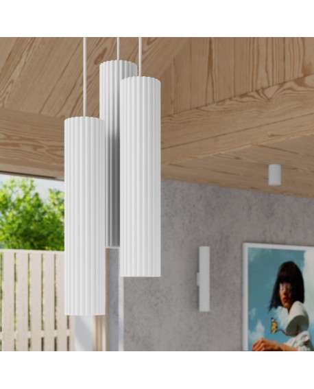 Lampa wisząca KARBON 3P biały Sollux SL.1538