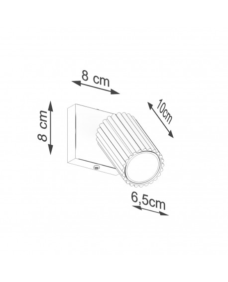 Kinkiet KARBON biały Sollux SL.1540