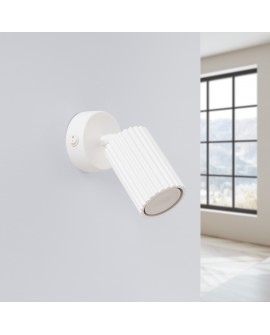 Kinkiet KARBON biały z włącznikiem Sollux SL.1541