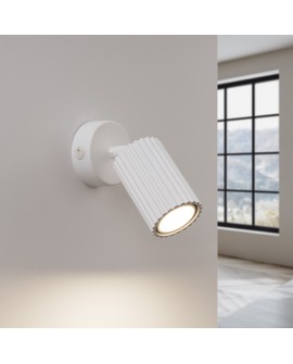 Kinkiet KARBON biały z włącznikiem Sollux SL.1541