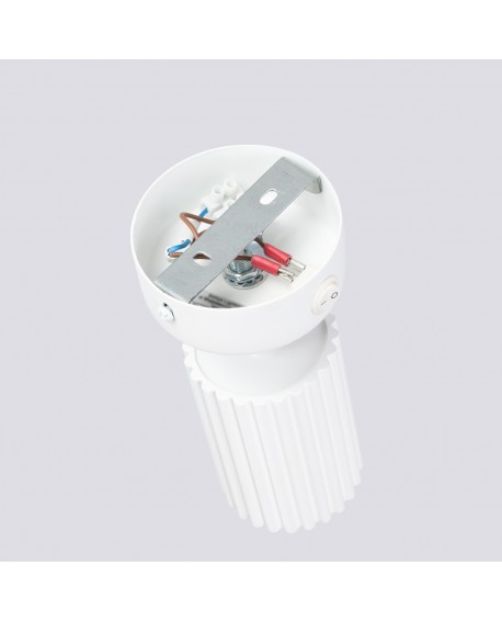 Kinkiet KARBON biały z włącznikiem Sollux SL.1541