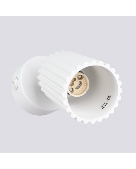 Kinkiet KARBON biały z włącznikiem Sollux SL.1541