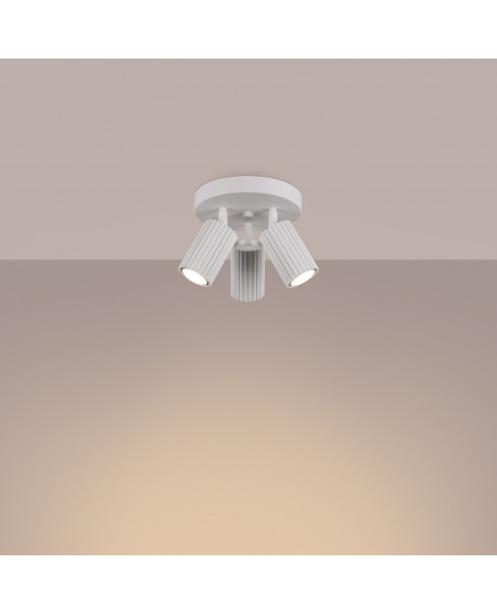 Plafon KARBON 3P biały Sollux SL.1544