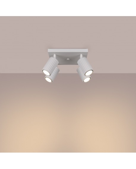 Plafon KARBON 4 biały Sollux SL.1545