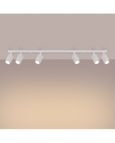 Plafon KARBON 6L biały Sollux SL.1547