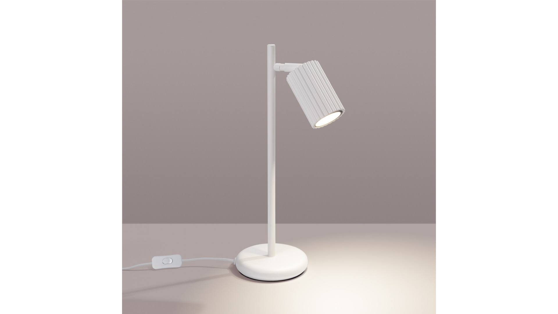 Lampa biurkowa KARBON biała Sollux SL.1548