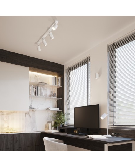 Lampa biurkowa KARBON biała Sollux SL.1548