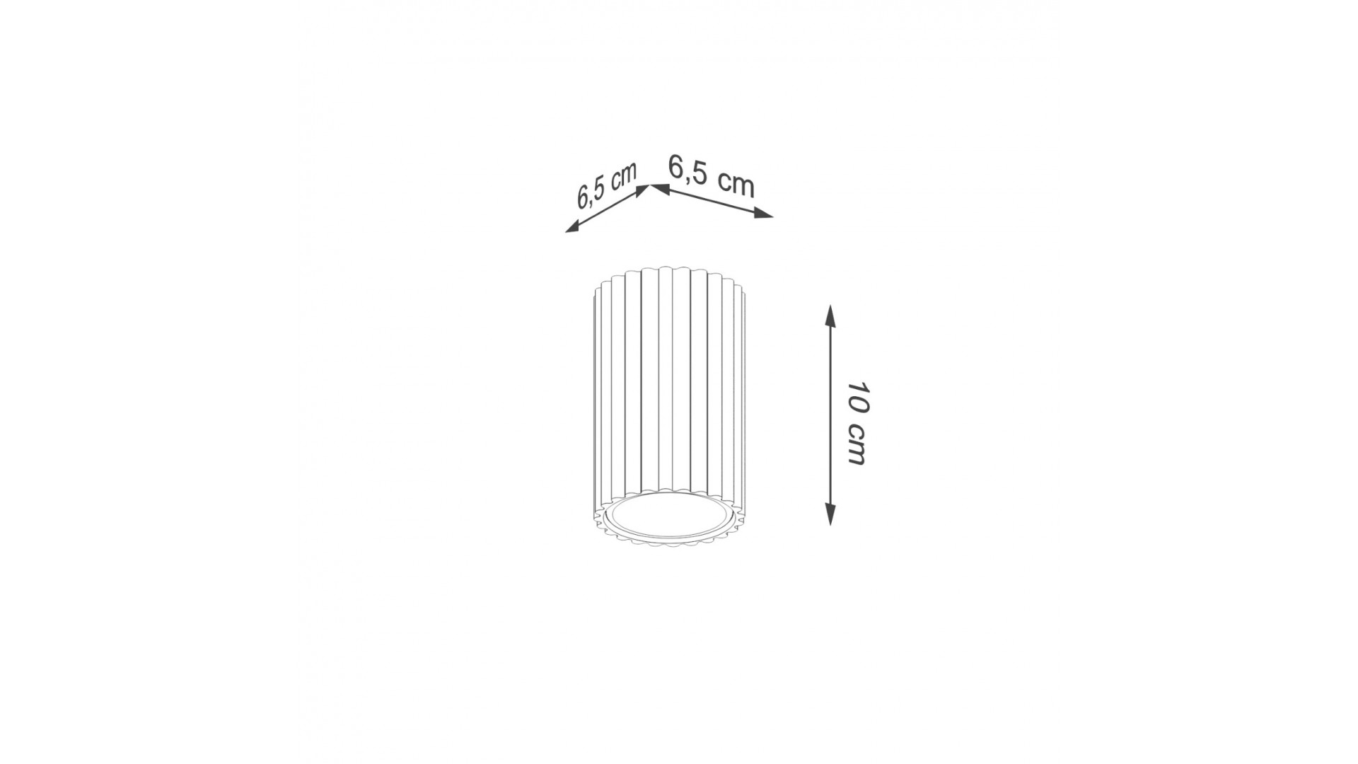 Plafon KARBON 10 złoty Sollux SL.1549