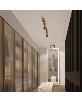 Plafon KARBON 10 złoty Sollux SL.1549