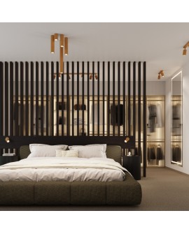 Plafon KARBON 20 złoty Sollux SL.1550