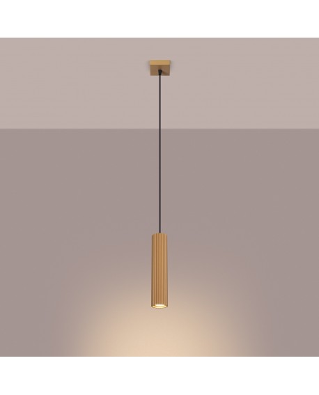 Lampa wisząca KARBON 1 złoty Sollux SL.1554