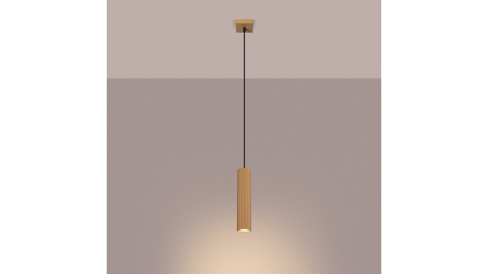 Lampa wisząca KARBON 1 złoty Sollux SL.1554