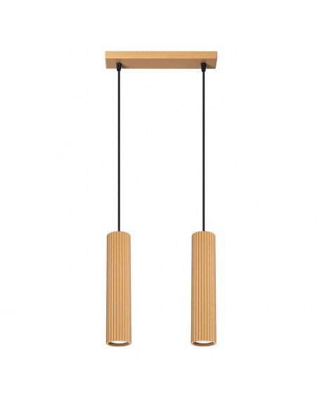 Lampa wisząca KARBON 2 złoty Sollux SL.1555