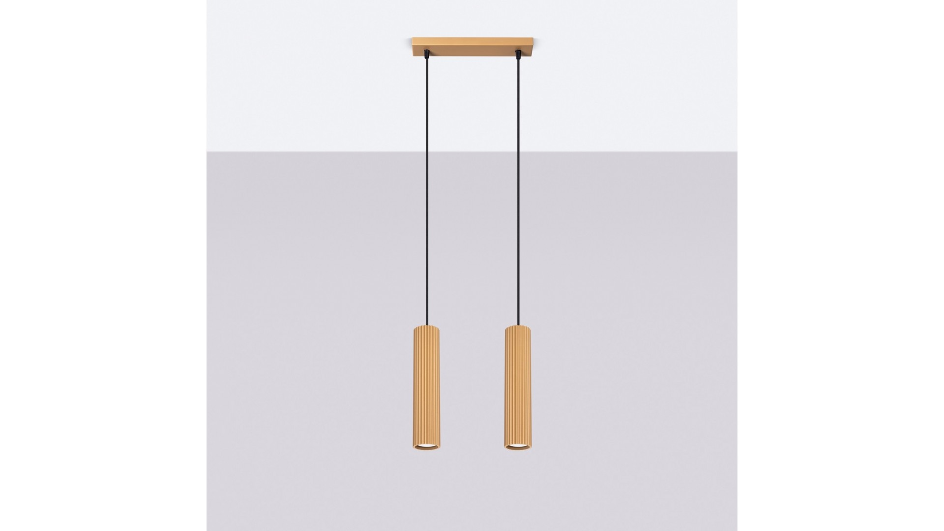 Lampa wisząca KARBON 2 złoty Sollux SL.1555
