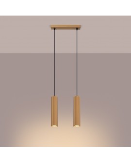 Lampa wisząca KARBON 2 złoty Sollux SL.1555