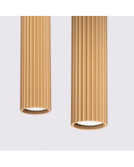 Lampa wisząca KARBON 2 złoty Sollux SL.1555