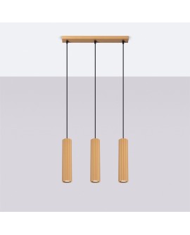 Lampa wisząca KARBON 3L złoty Sollux SL.1556