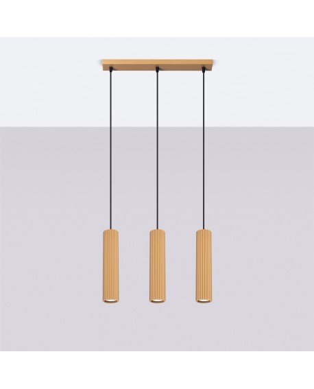 Lampa wisząca KARBON 3L złoty Sollux SL.1556