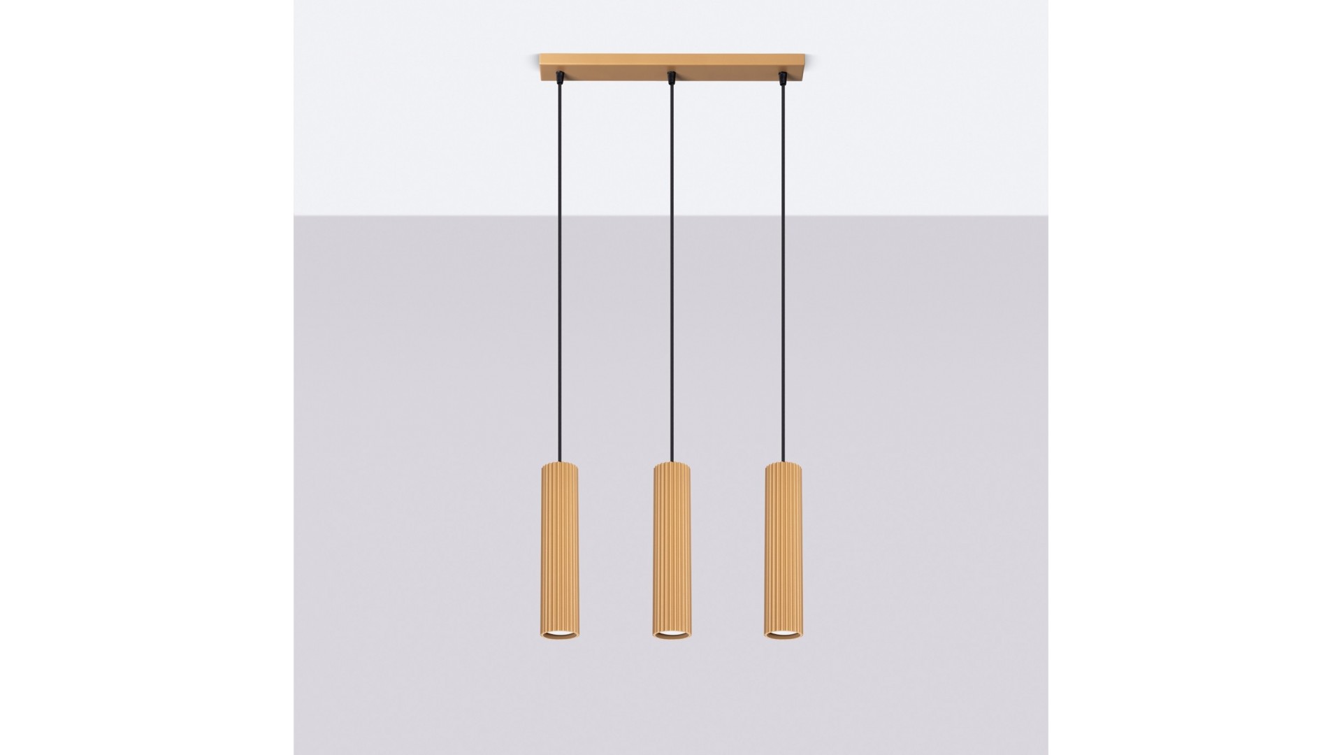 Lampa wisząca KARBON 3L złoty Sollux SL.1556