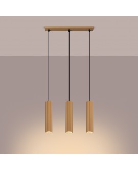 Lampa wisząca KARBON 3L złoty Sollux SL.1556