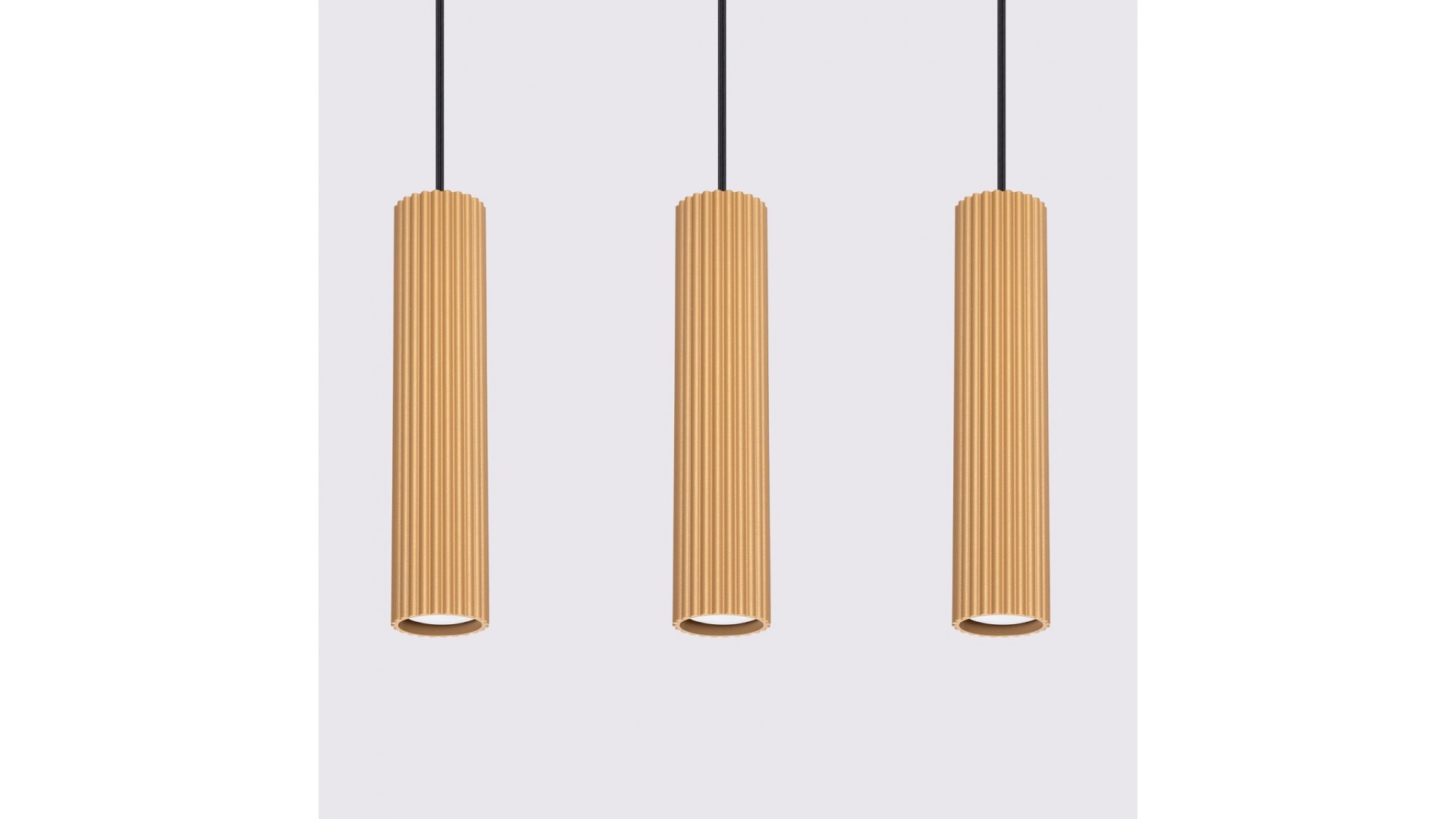 Lampa wisząca KARBON 3L złoty Sollux SL.1556
