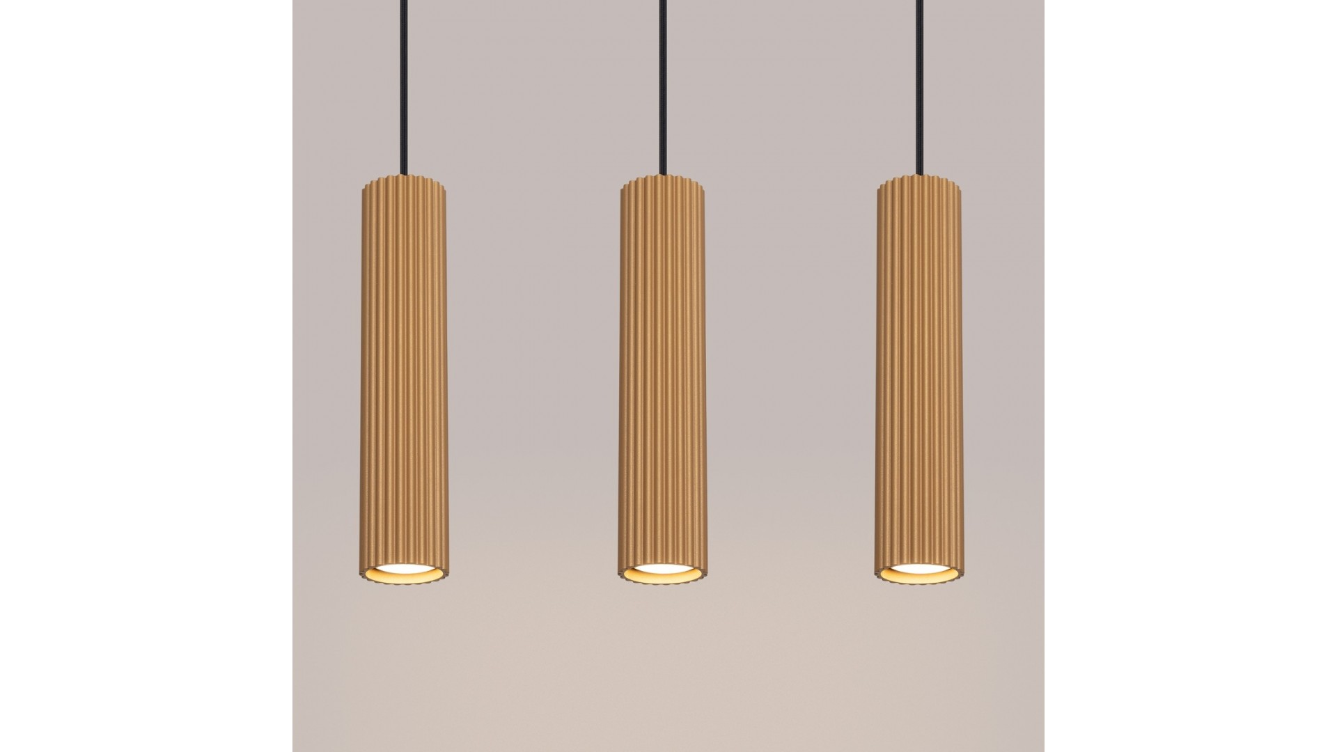 Lampa wisząca KARBON 3L złoty Sollux SL.1556