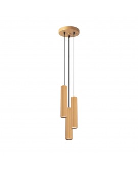 Lampa wisząca KARBON 3P złoty Sollux SL.1557