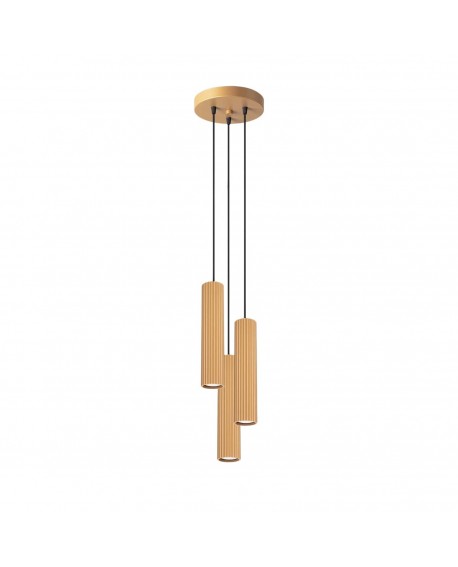 Lampa wisząca KARBON 3P złoty Sollux SL.1557