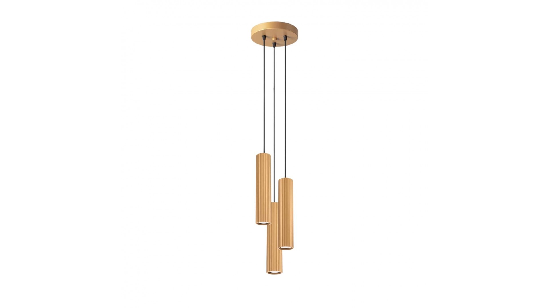 Lampa wisząca KARBON 3P złoty Sollux SL.1557