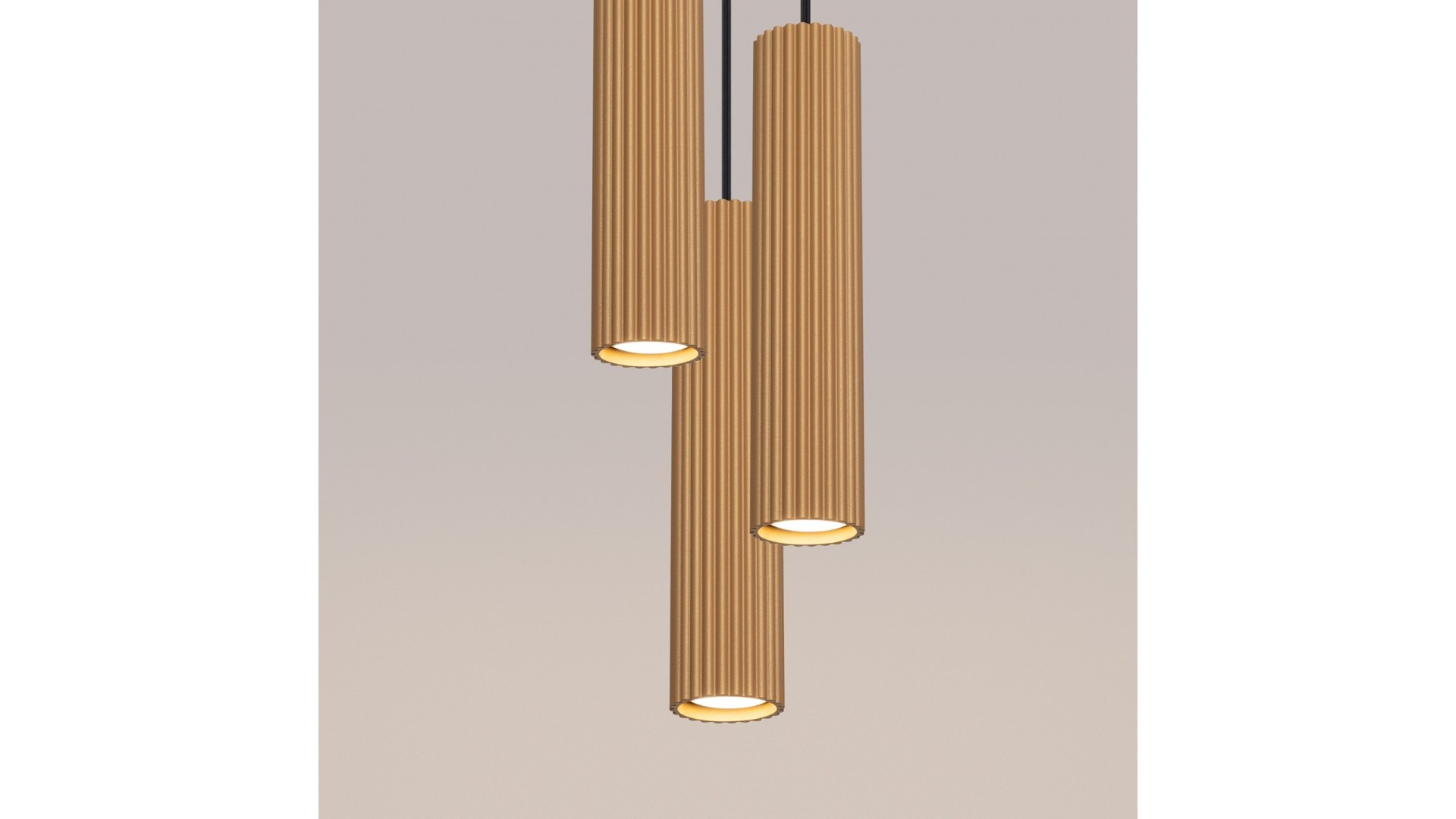 Lampa wisząca KARBON 3P złoty Sollux SL.1557