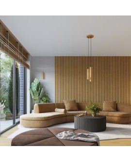 Lampa wisząca KARBON 3P złoty Sollux SL.1557