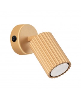 Kinkiet KARBON złoty z włącznikiem Sollux SL.1560