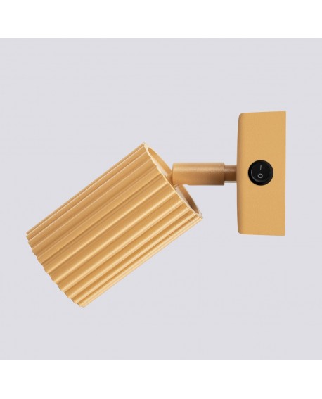 Kinkiet KARBON złoty z włącznikiem Sollux SL.1560