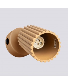 Kinkiet KARBON złoty z włącznikiem Sollux SL.1560