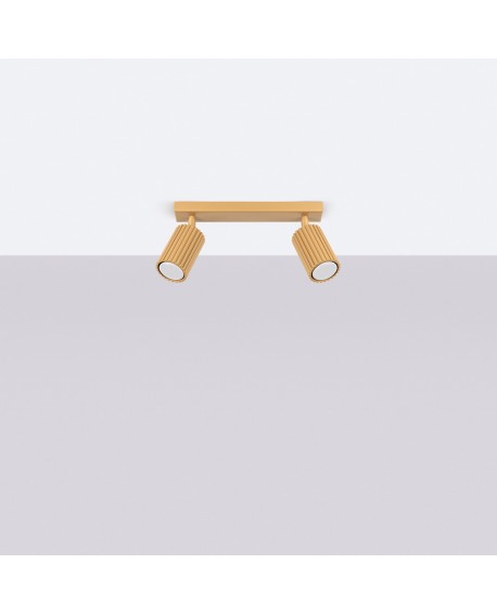 Plafon KARBON 2 złoty Sollux SL.1561