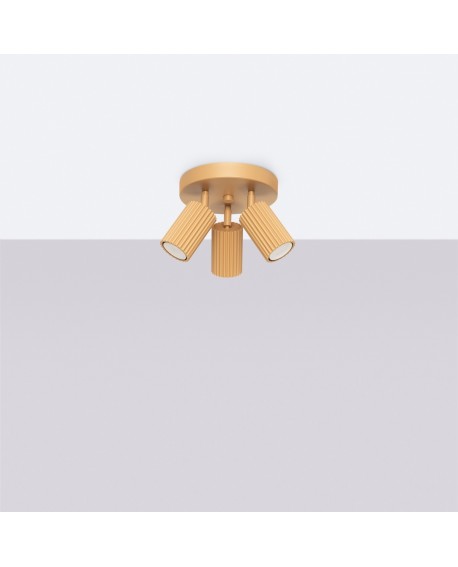 Plafon KARBON 3P złoty Sollux SL.1563