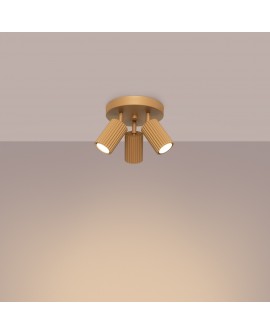 Plafon KARBON 3P złoty Sollux SL.1563