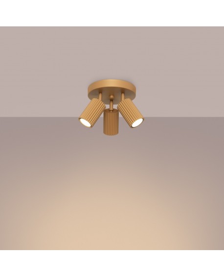 Plafon KARBON 3P złoty Sollux SL.1563