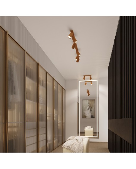 Plafon KARBON 3P złoty Sollux SL.1563