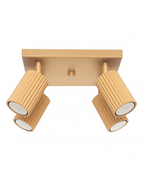 Plafon KARBON 4 złoty Sollux SL.1564