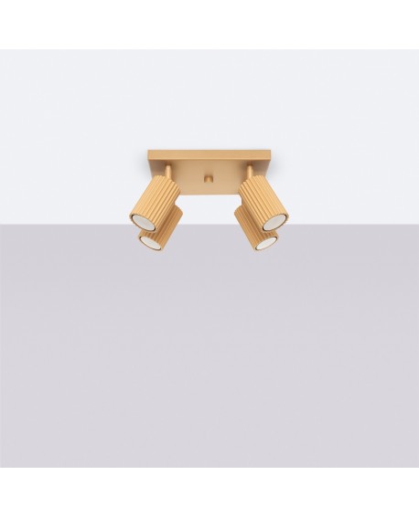 Plafon KARBON 4 złoty Sollux SL.1564