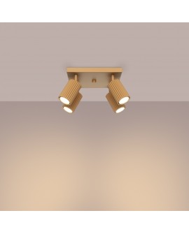 Plafon KARBON 4 złoty Sollux SL.1564