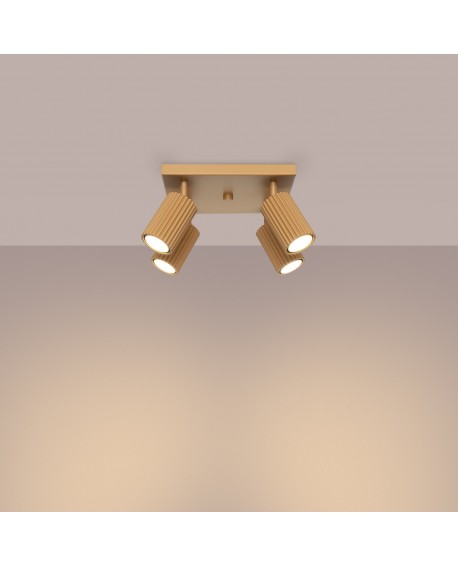 Plafon KARBON 4 złoty Sollux SL.1564