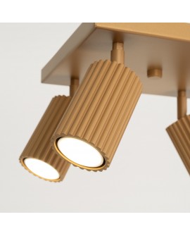 Plafon KARBON 4 złoty Sollux SL.1564