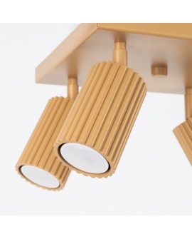 Plafon KARBON 4 złoty Sollux SL.1564