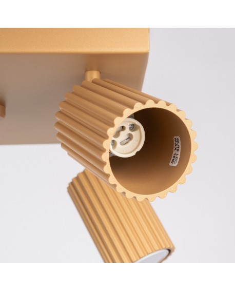 Plafon KARBON 4 złoty Sollux SL.1564