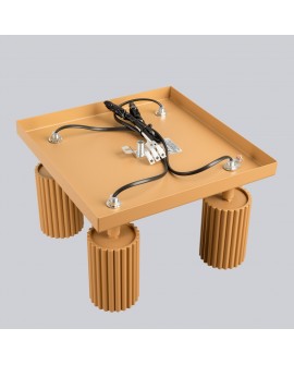 Plafon KARBON 4 złoty Sollux SL.1564