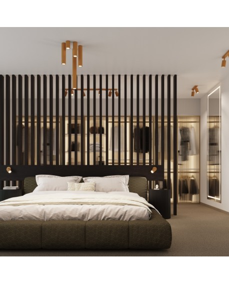 Plafon KARBON 4 złoty Sollux SL.1564