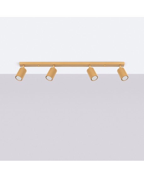 Plafon KARBON 4L złoty Sollux SL.1565